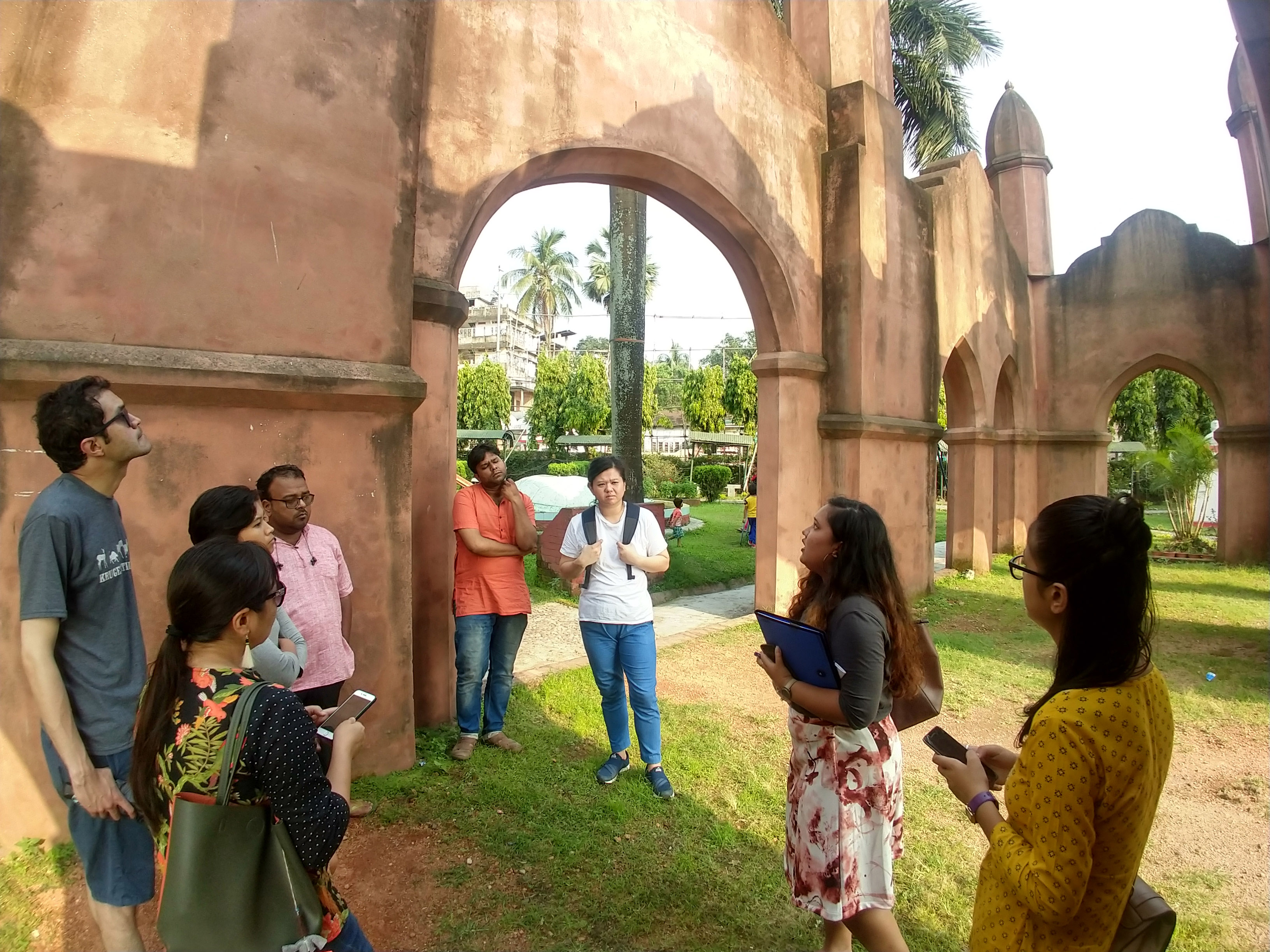 During the walk "An unsung tale of Assam's lone standing gateway"