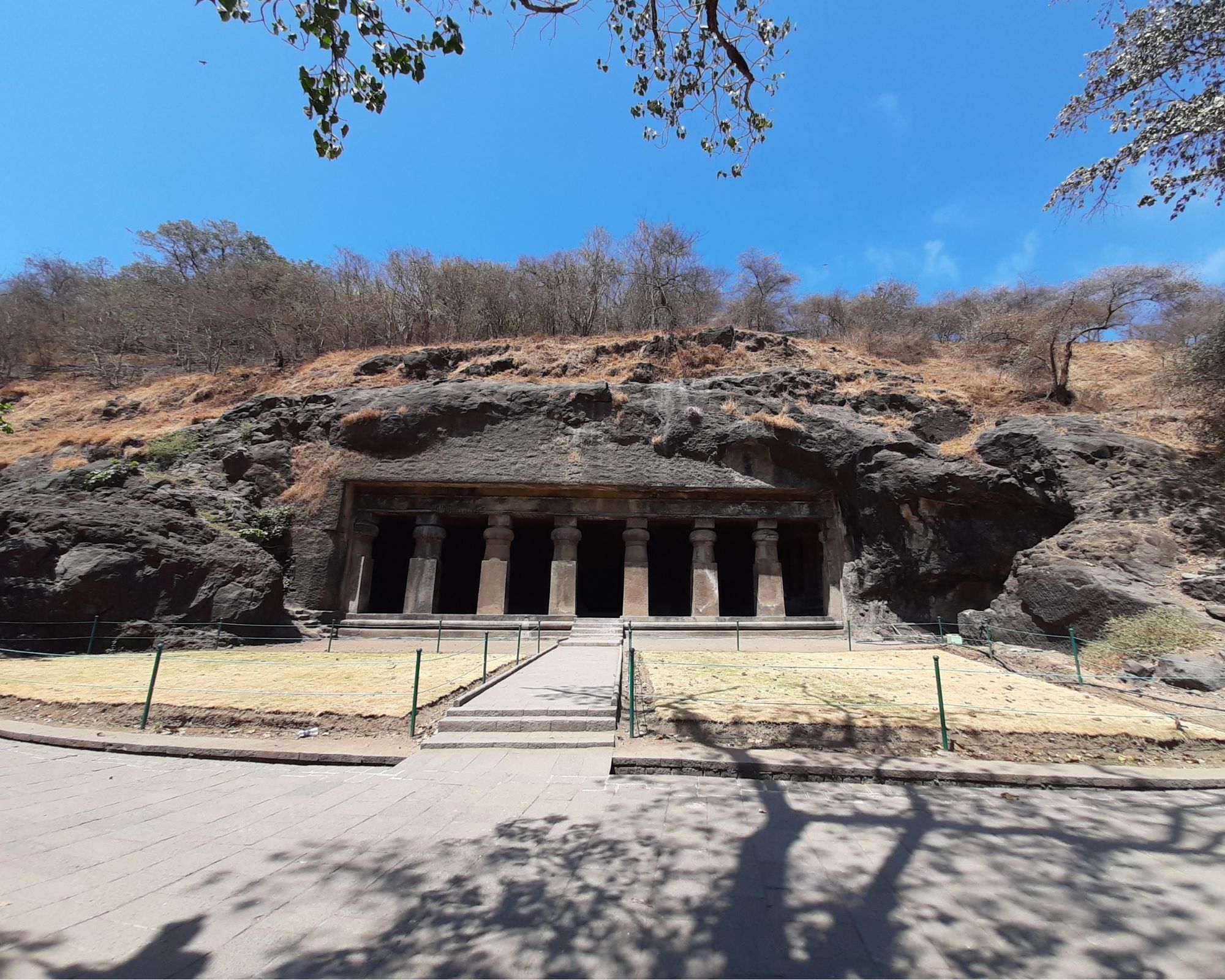 A panoramic view of one of the caves.